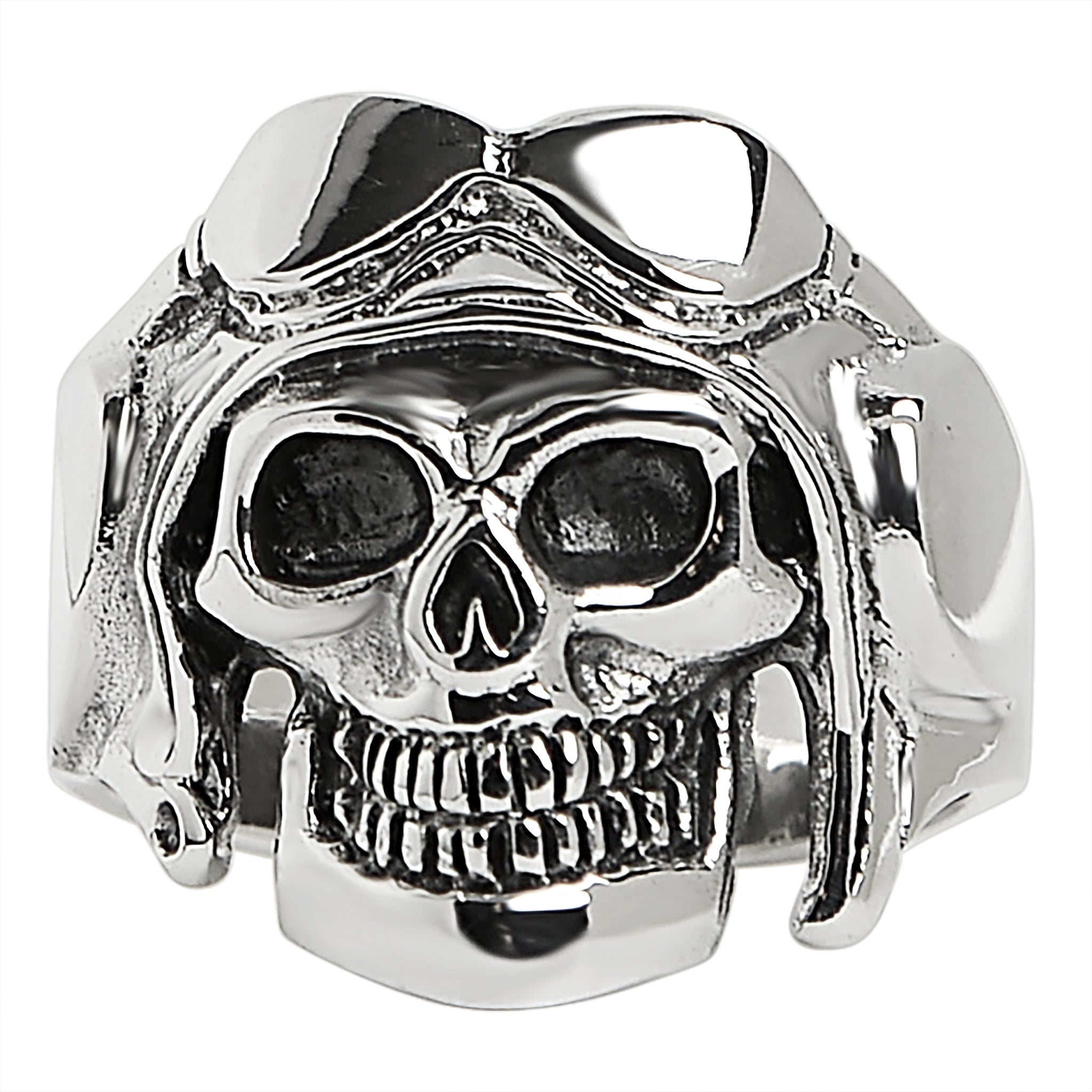 Sterling Silver Pilot SKULL Ring / SSR0020