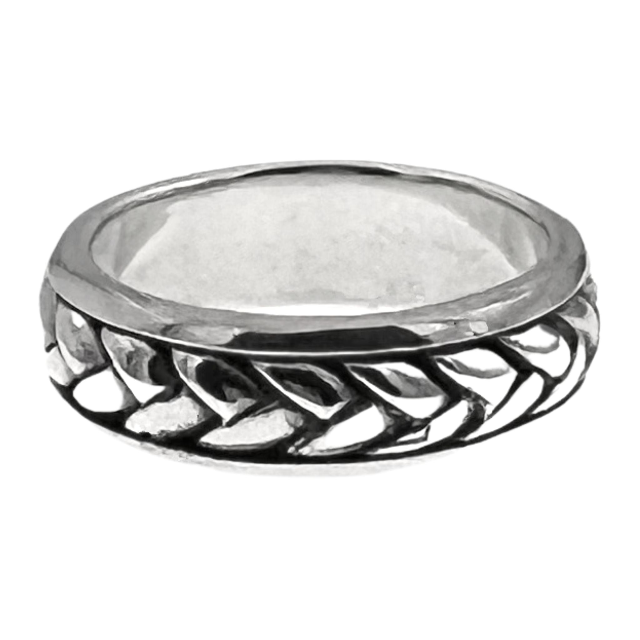 Sterling Silver Braided Rope Spinner RING / SSR0059