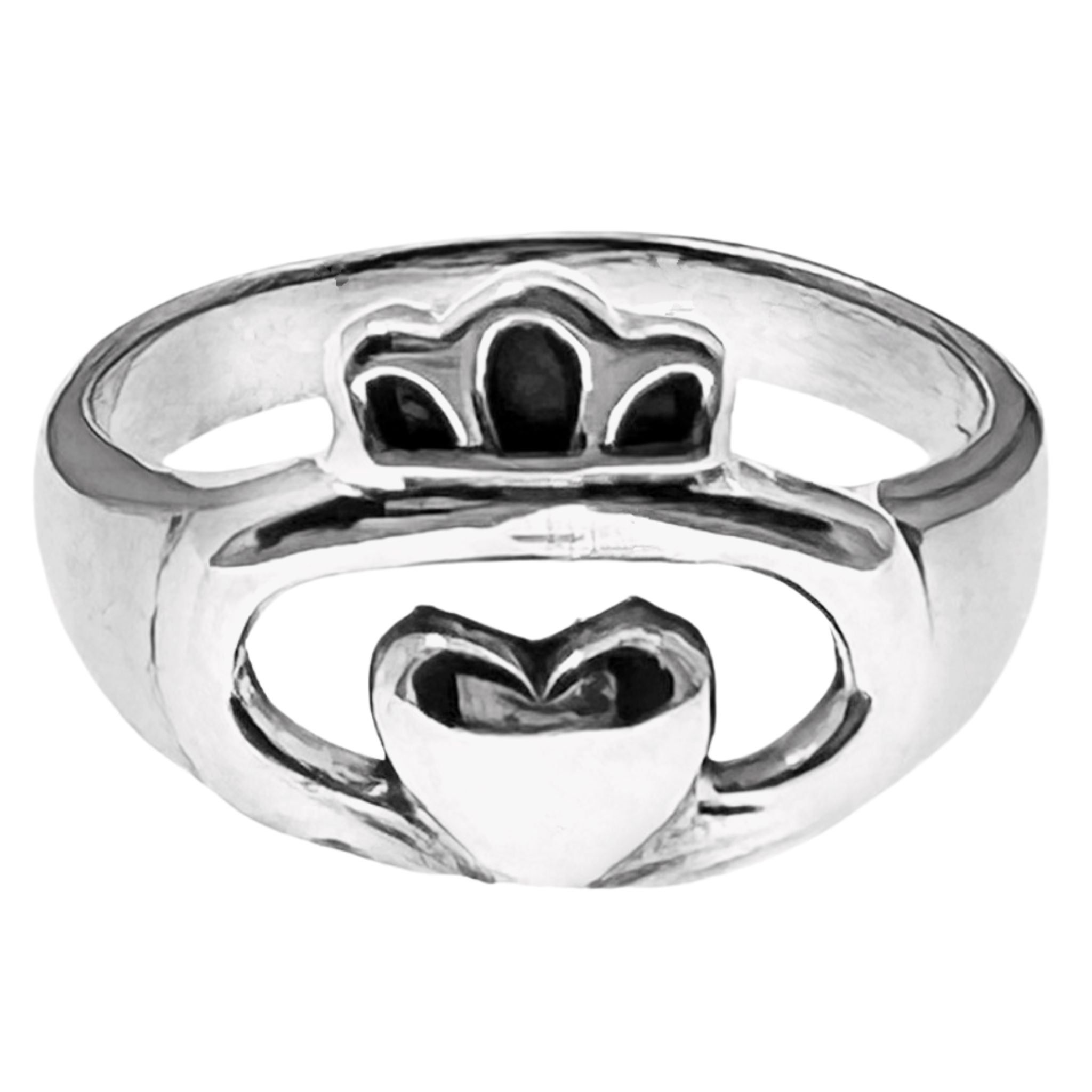 STERLING SILVER Celtic Claddagh Ring / SSR0079