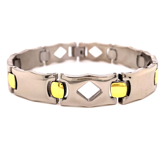 GOLD & Stainless Steel Bracelet / BRG0015