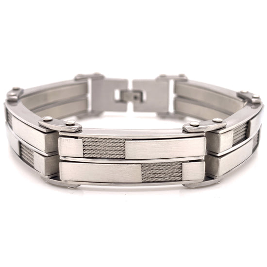 Stainless Steel/Wire Accents BRACELET / BRJ2457