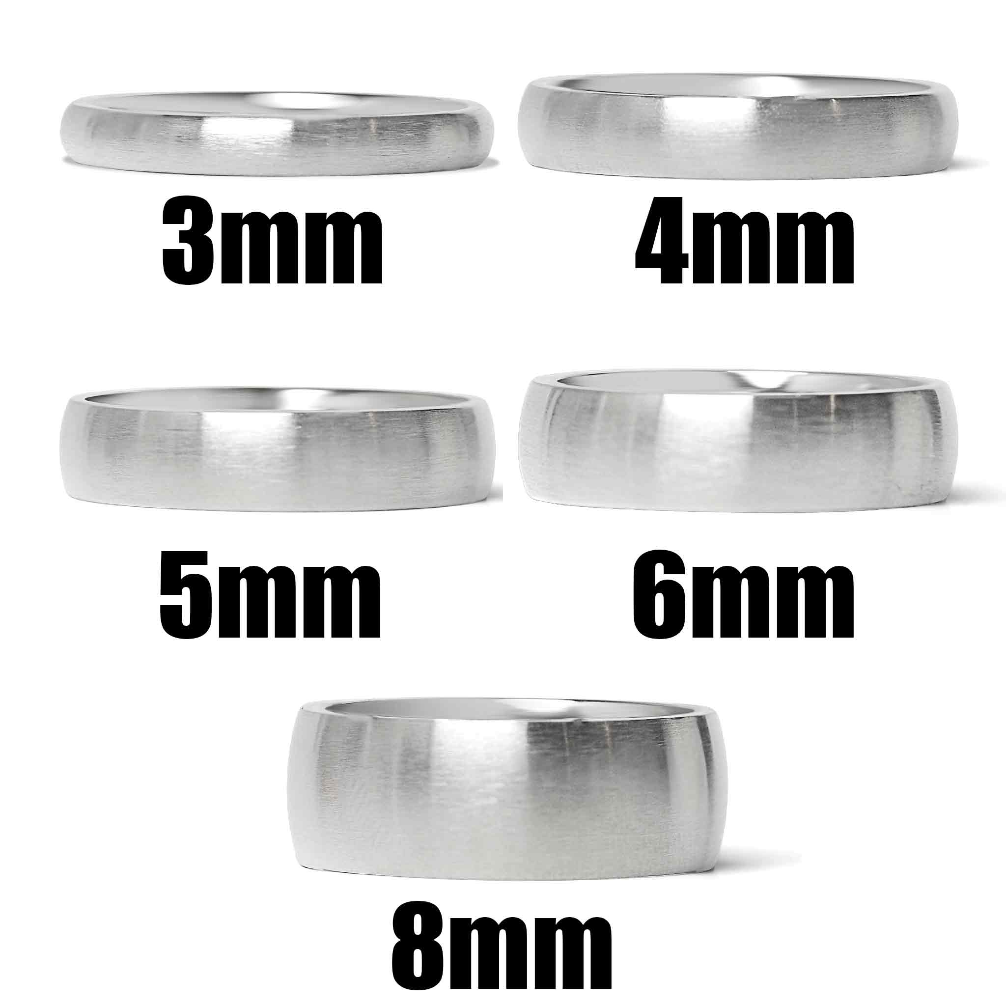 Brushed Stainless Steel Rounded Blank RING / CFR2116