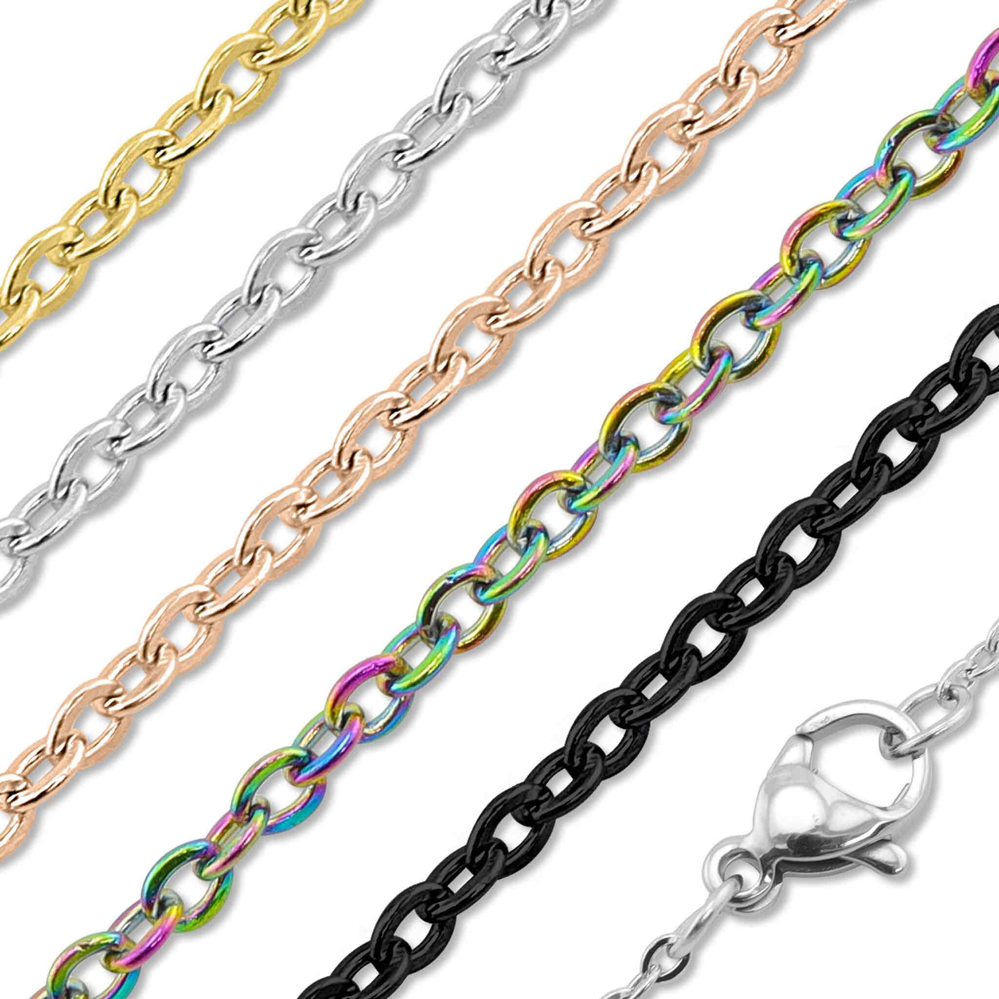 Image of Stainless Steel Loop Chain Necklace / CHN3011