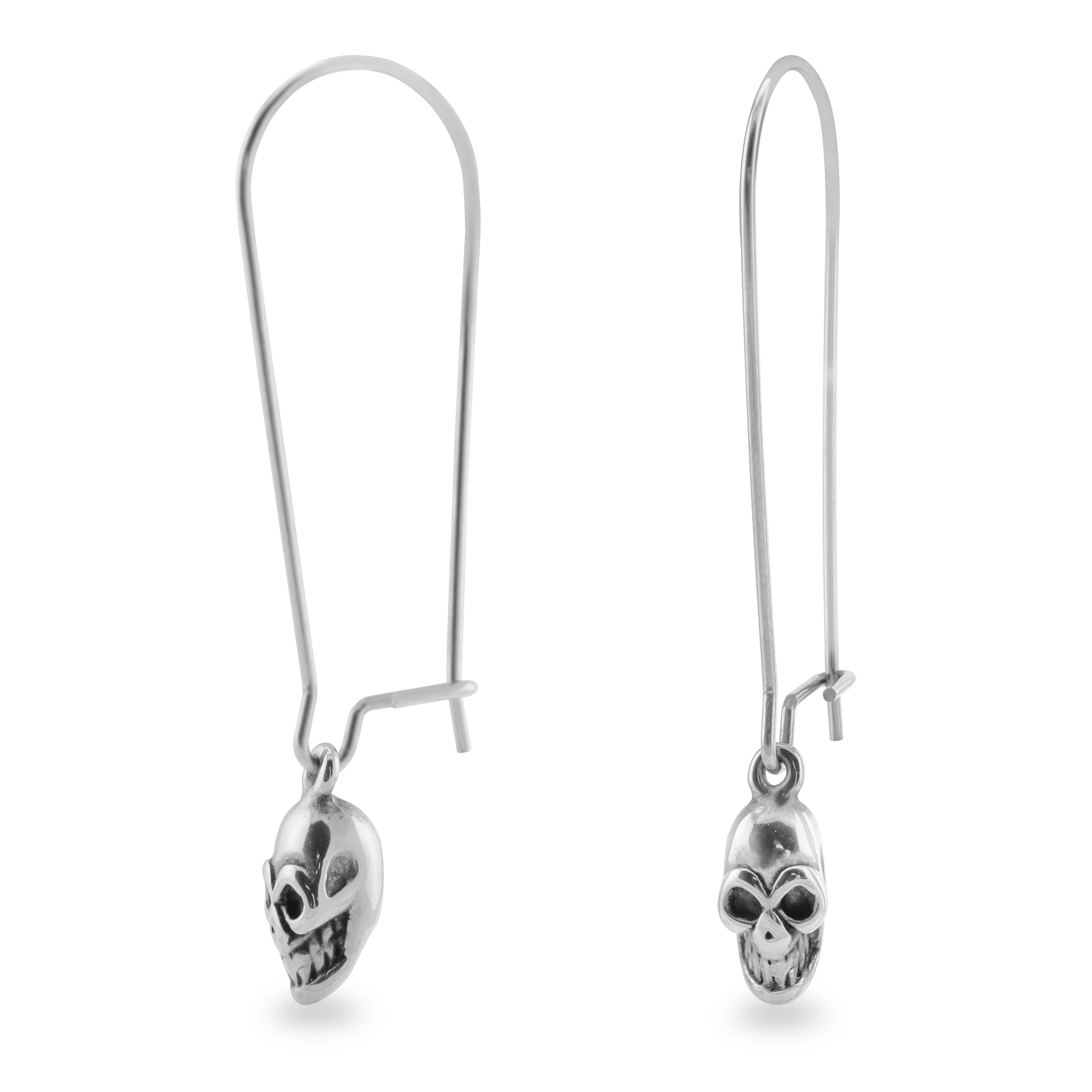 Stainless Steel Skull Wire EARRINGS / ERC1006