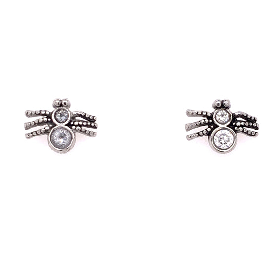 Stainless Steel CZ Bug Earrings / ERC1015