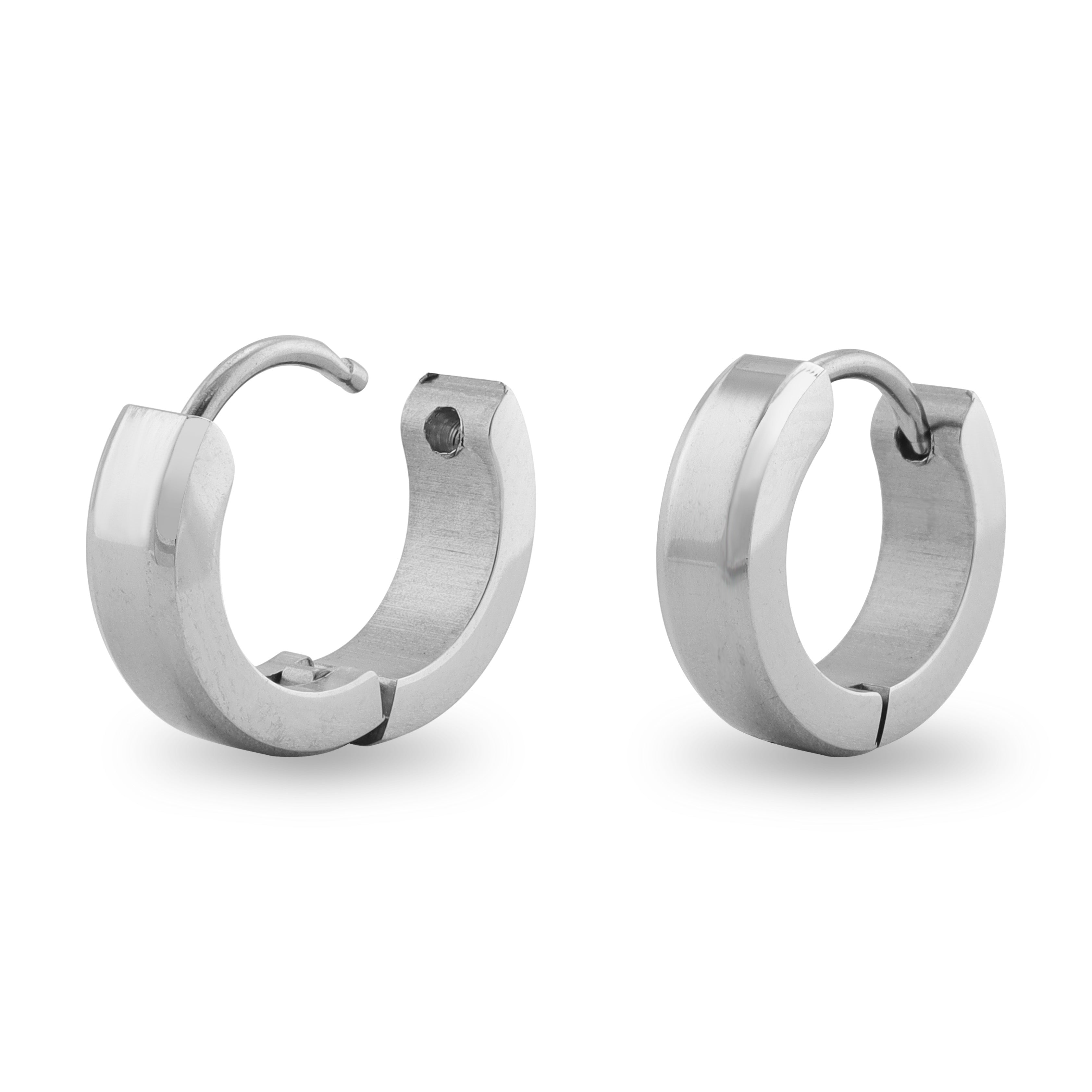 Stainless Steel Hinged Hoop EARRINGS / ERJ2157