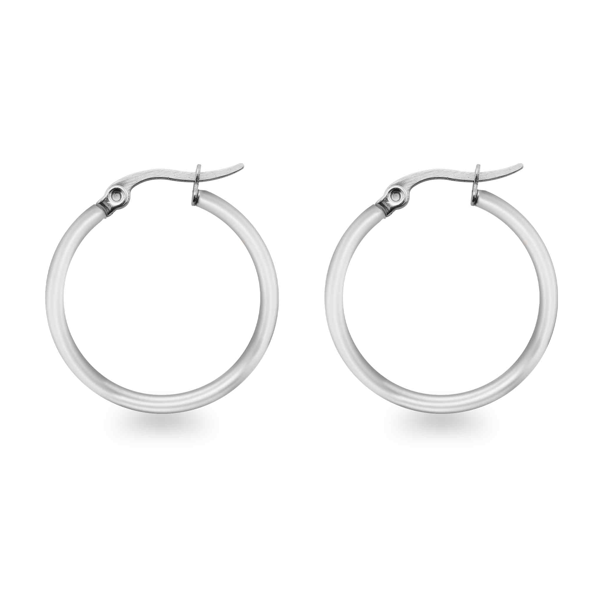 Stainless Steel Round Tube Hoop EARRINGS / ERJ2138