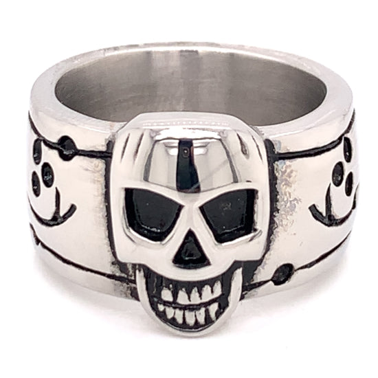 Highly Polished Skull Stainless Steel RING / KRJ2284