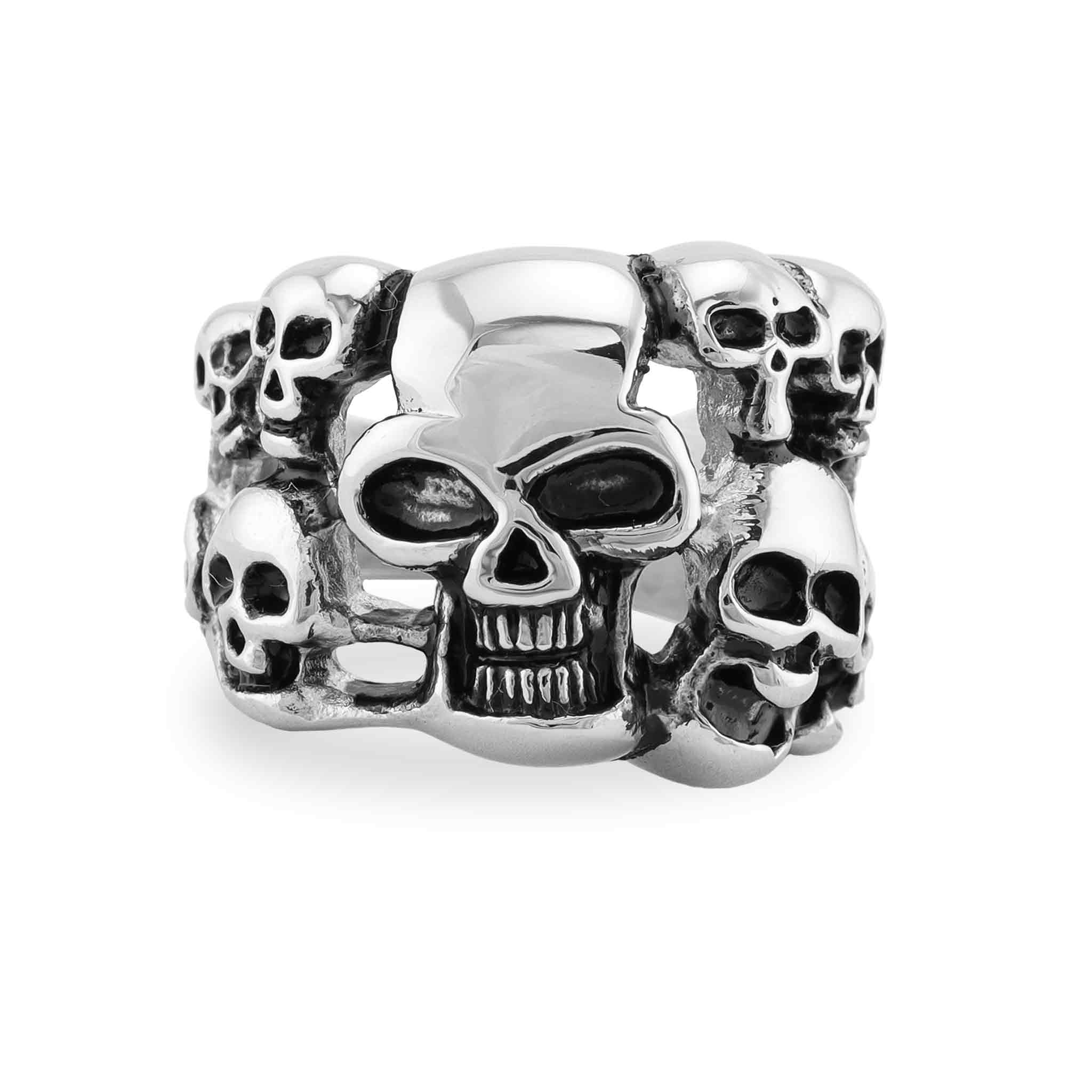 Detailed SKULLs Stainless Steel Ring / KRJ2585