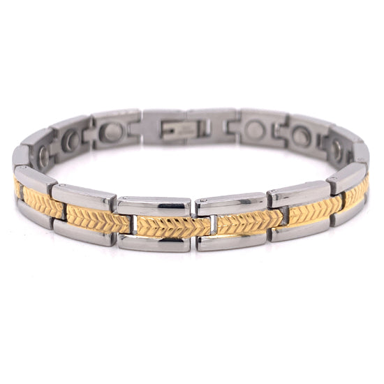 Stainless steel Gold Plated Magnetic BRACELET / MBL0028