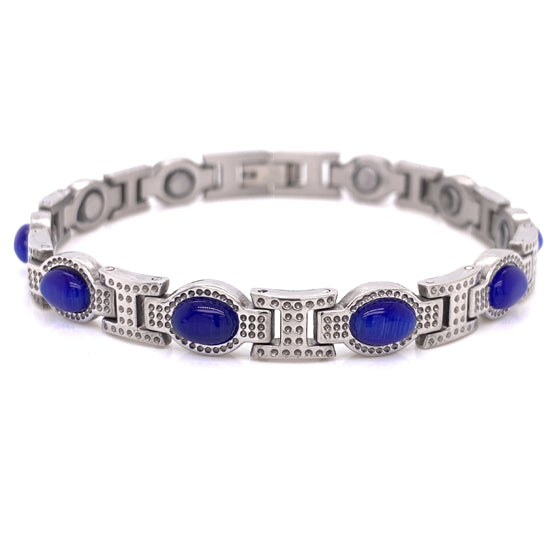 Stainless Steel Blue Stone Magnetic BRACELET / MBL0036