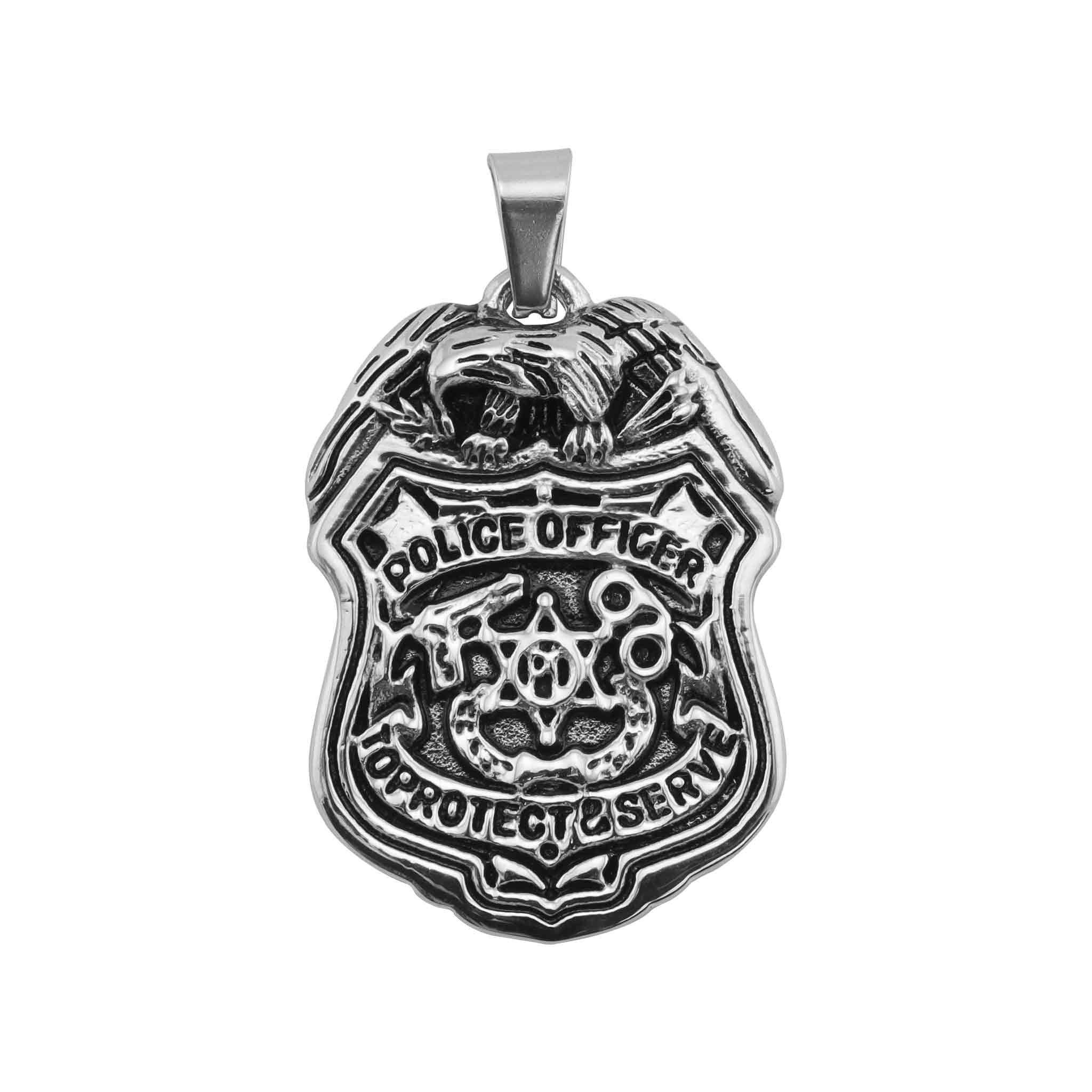 Stainless Steel POLICE Officer Pendant / PDC9012