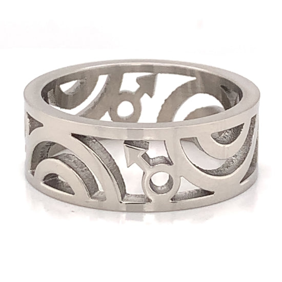 Male Mars Symbol Stainless Steel RING / RRJ0097