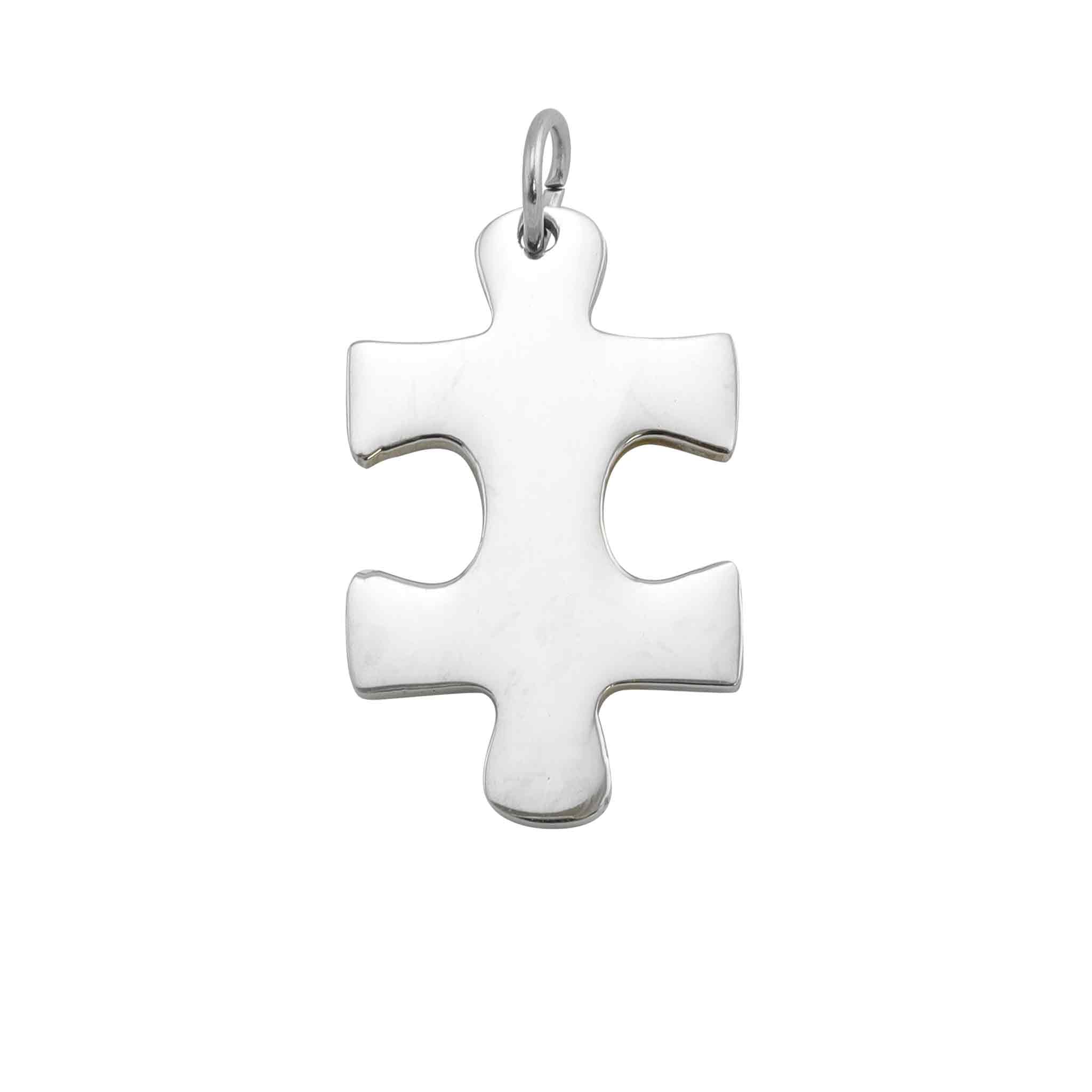 Polished Blank Stainless Steel Puzzle Piece / SBB0027