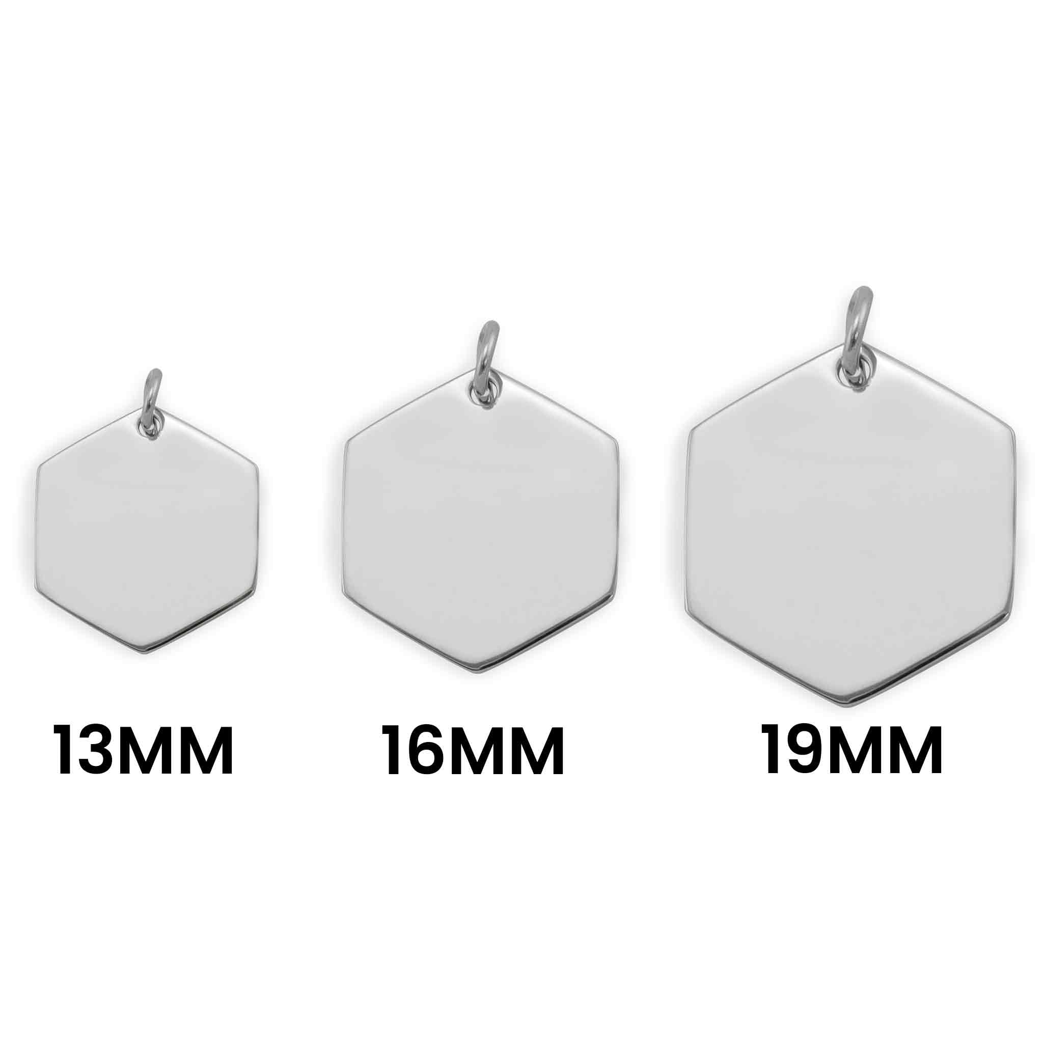 Stainless Steel Blank Hexagon PENDANT / SBB0238