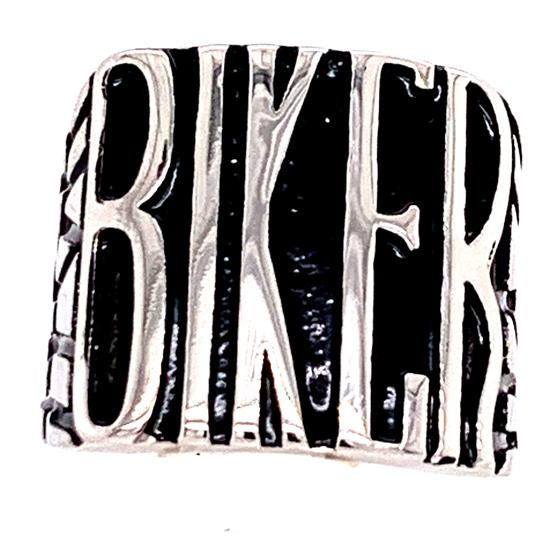 ''Detailed ''''BIKER'''' Stainless Steel Women's RING / SCR4059''