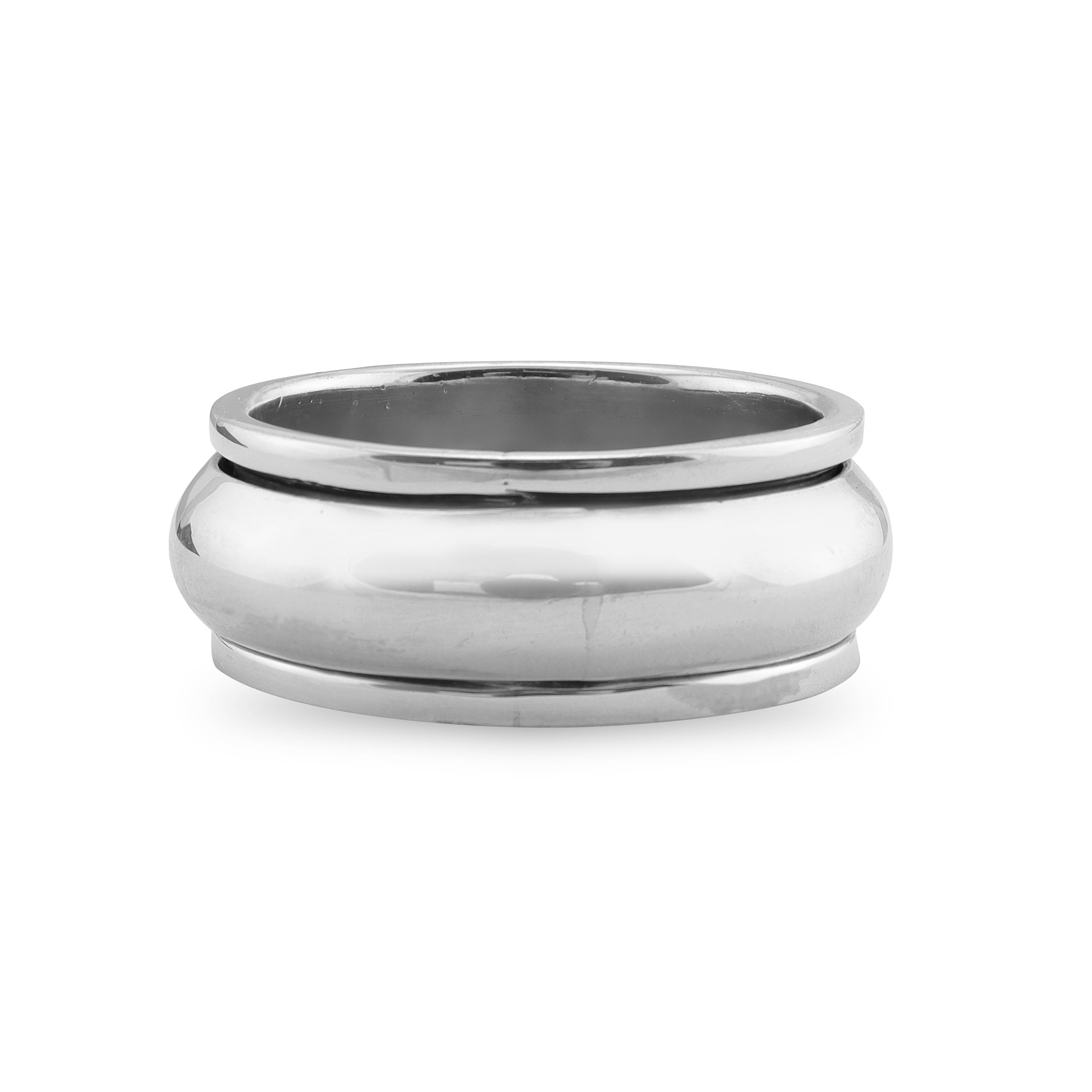 STERLING SILVER Blank Rounded Spinner Ring / SSR0047