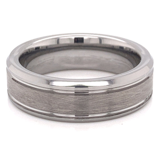 Tungsten Brushed Center Comfort Fit RING / TGR1007