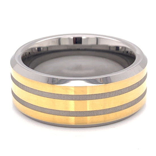 Tungsten GOLD Accents Comfort Fit Ring / TGR1016