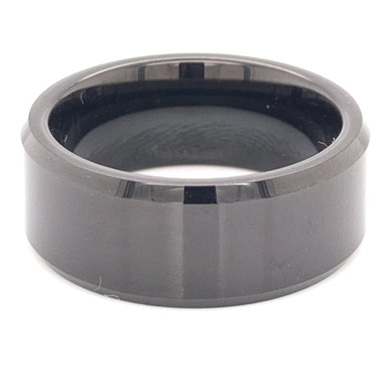 Polished Black Tungsten Comfort Fit RING / TGR1018