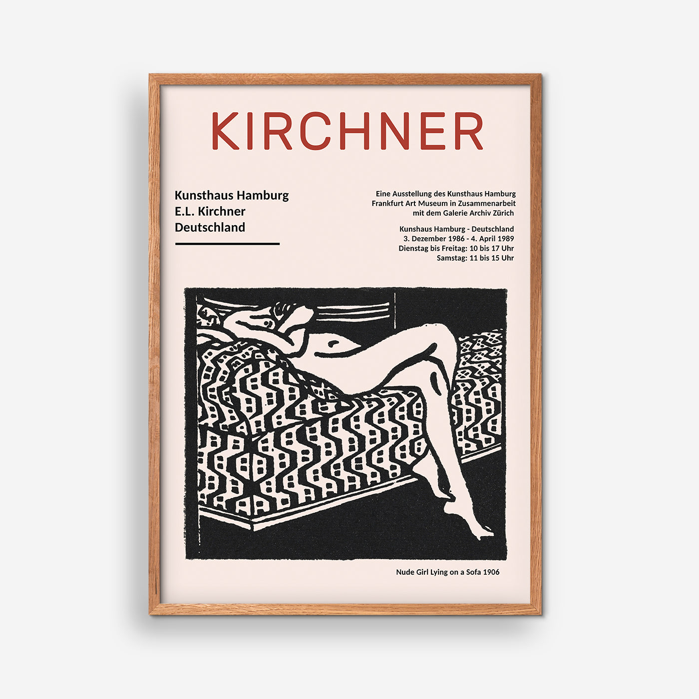 Nude Girl Lying on a Sofa 1906 - Ernst Ludwig Kirchner
