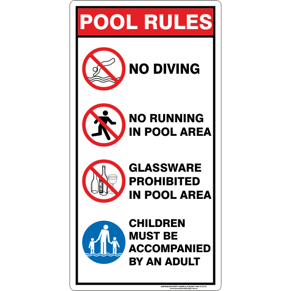 Pool Rules Sign B Australian Safety Signs 