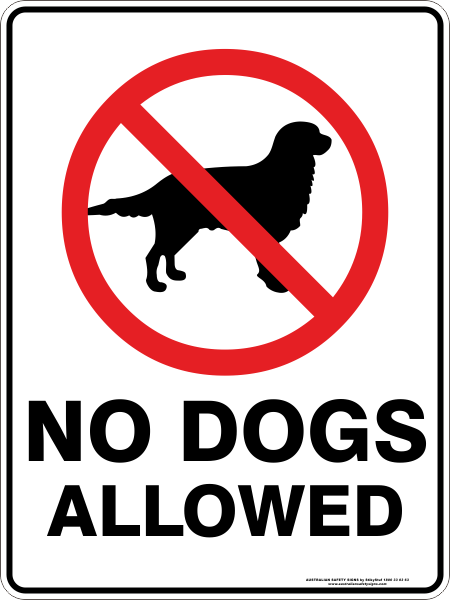 no dog sign