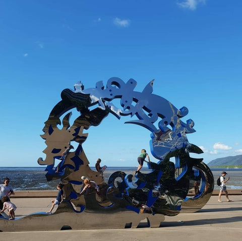 Cairns is full of many amazing and creative art scultures to visit and enjoy with kids