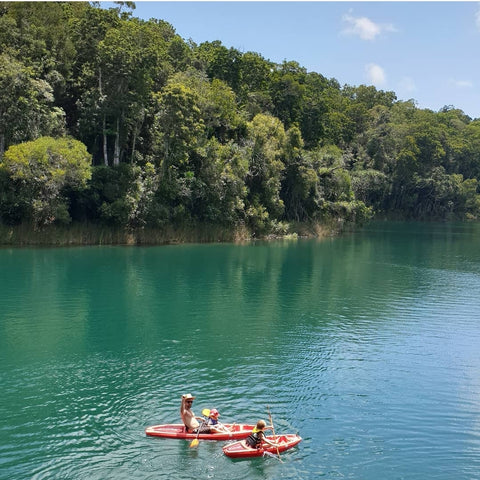 We Love taking the family up to Lake Eacham to go kayaking and swimming! Pack a picnic and go for a rainforest hike!