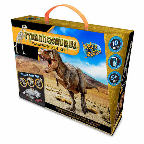 Tyrannosaurus Palaeontology Kits are fun for kids to take on adventure holidays