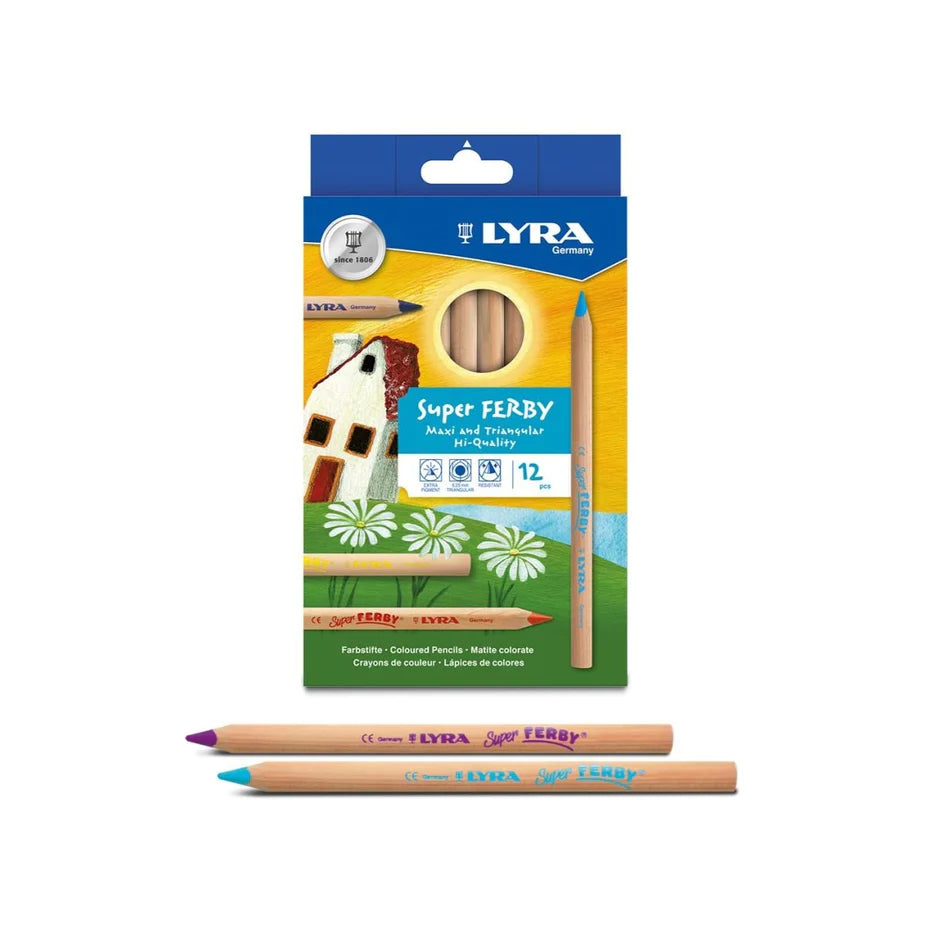 Lyra Super Ferby Single Color - box of 12 Unlaquered Colored