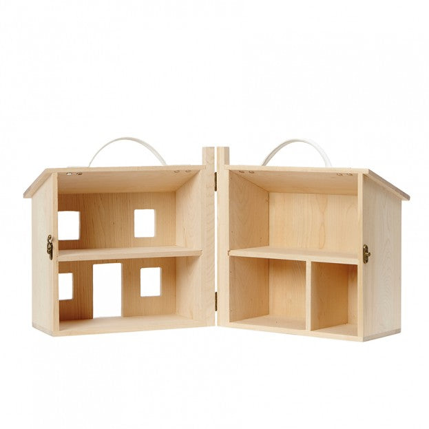 natural wood dolls house