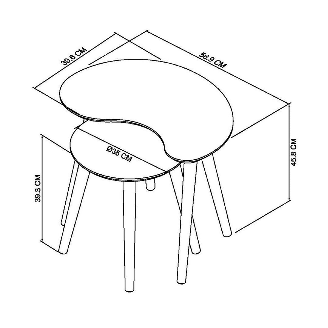 Bentley Designs Dansk Scandi Oak Nest Of Lamp Tables – Taylors On The