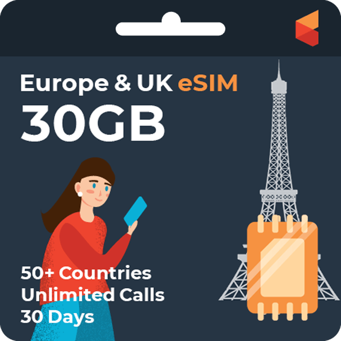 [eSIM] Europe eSim Card (30GB) - SimCornerUSA product image