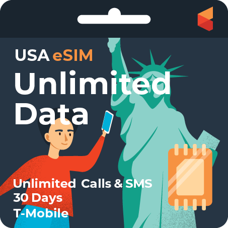 [eSIM] USA Travel SIM - Unlimited Data (T-Mobile) - SimCornerUSA product image