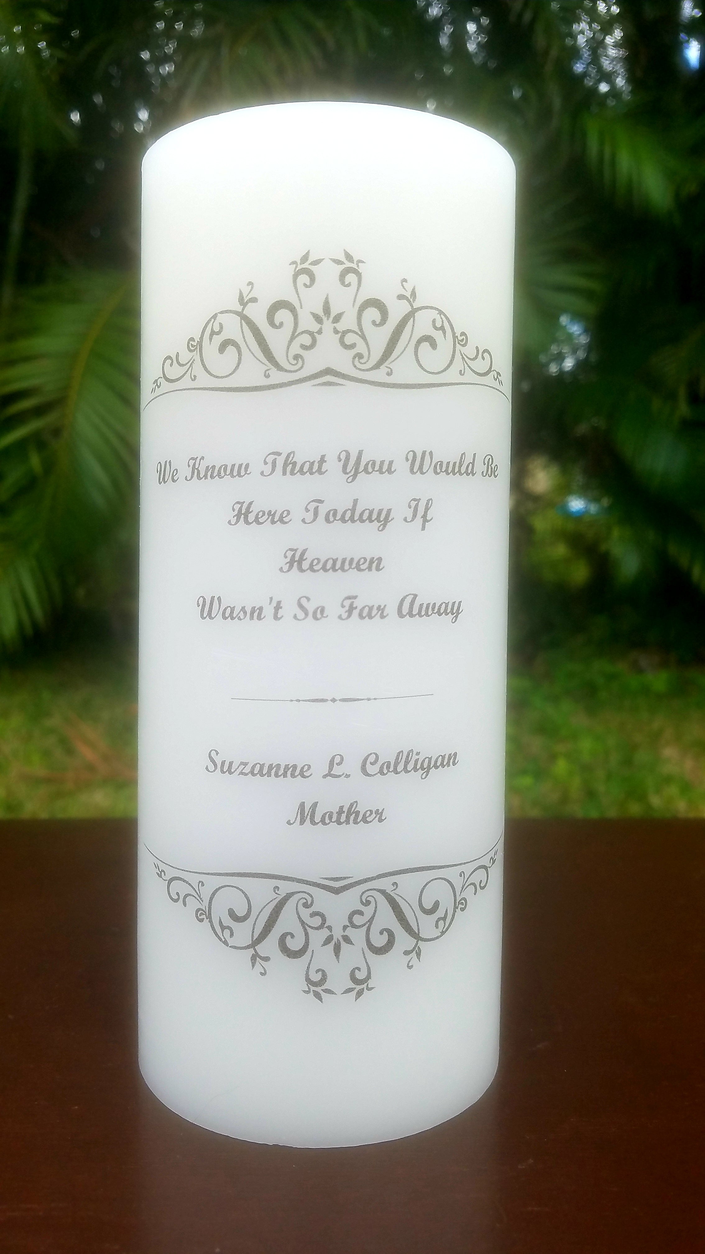 memory candle for wedding