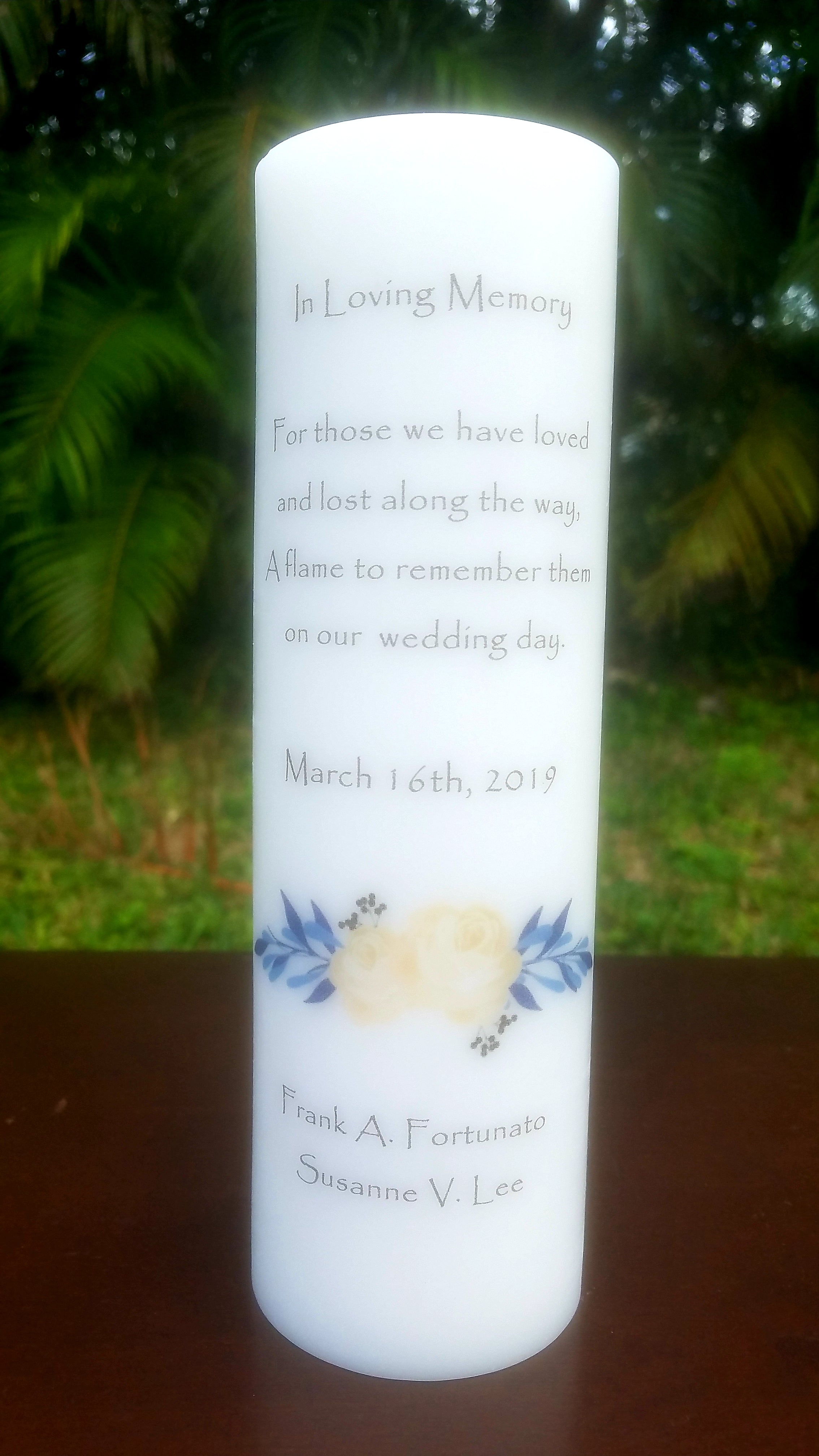 Wedding Memorial Candle | Personalized 