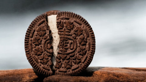 oreo cracked upright biscuit