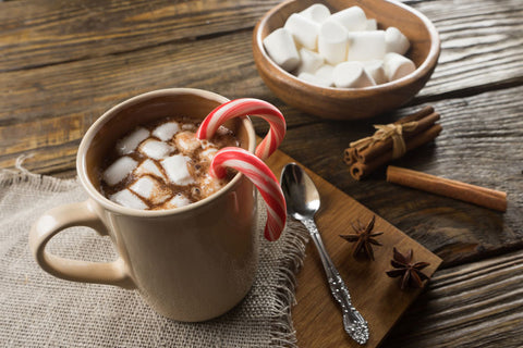 vegan peppermint hot chocolate