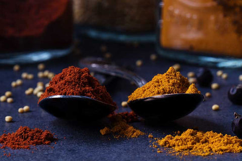 spices in a spoon