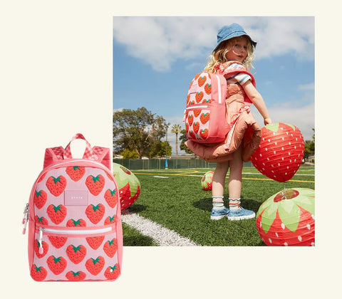 State Bags | Kane Kids Travel Backpack Intarsia Strawberries