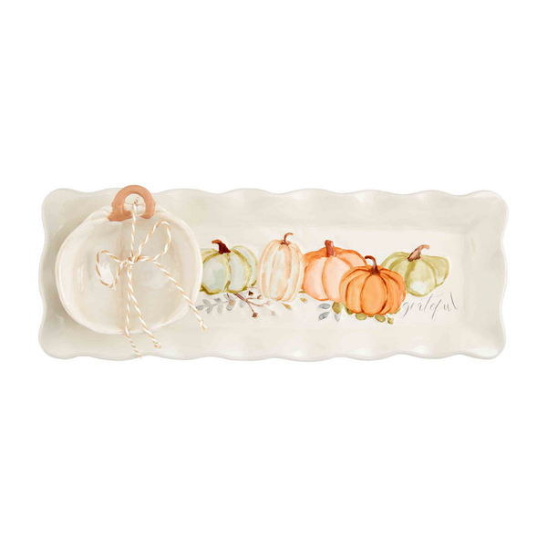 Gather Gratefully Tray & Dip Set by Mud Pie