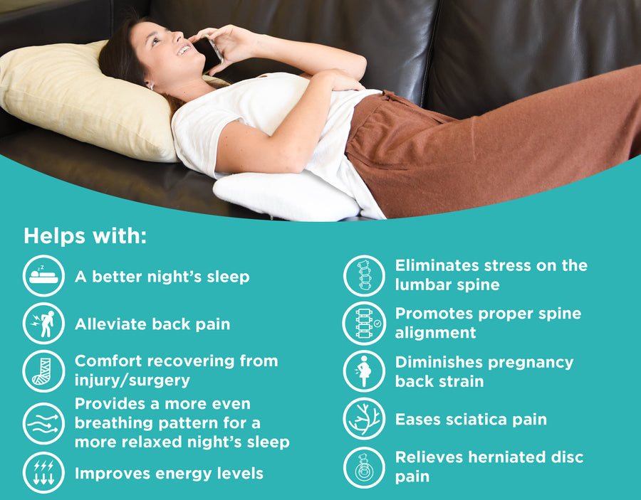 Lumbar Support Pillow For Sleeping Back Pain Ergonomic Memory Foam