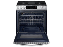 Load image into Gallery viewer, Samsung NX60T8311SS 6.0 Cu. Ft. Front Control Slide-In Gas Range With Convection &amp; Wi-Fi In Stainless Steel
