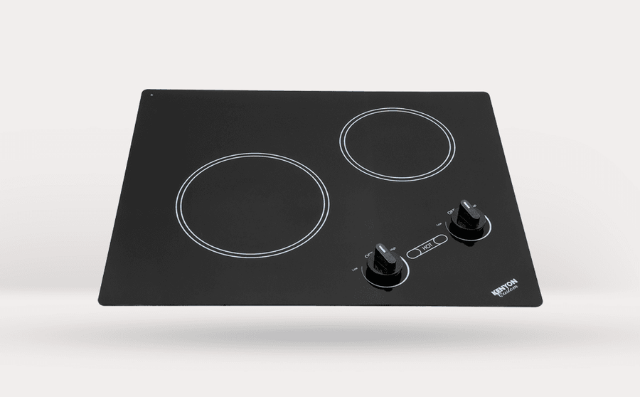 Kenyon B41775 Lite-Touch Q Cortez 2-Burner Trimline Cooktop, Black with Touch Control