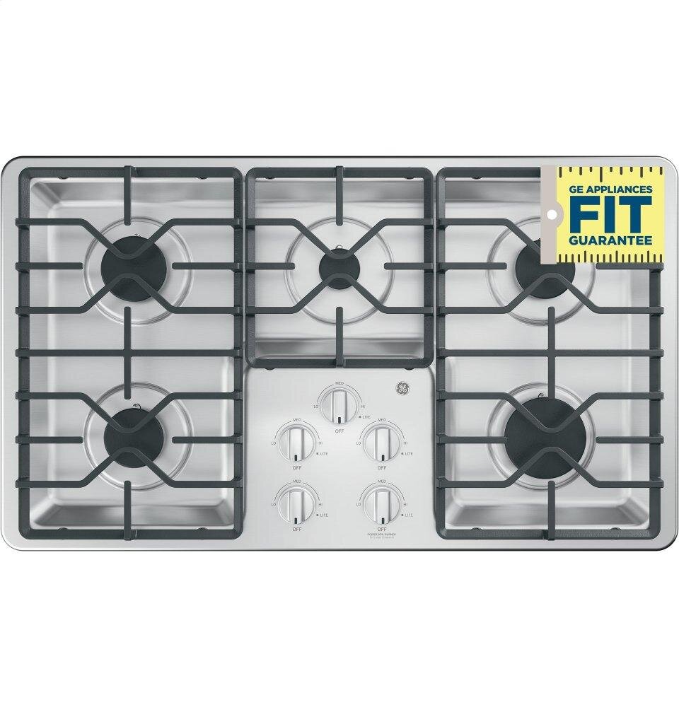 Load image into Gallery viewer, Ge Appliances JGP3036SLSS Ge® 36&quot; Built-In Gas Cooktop With Dishwasher-Safe Grates
