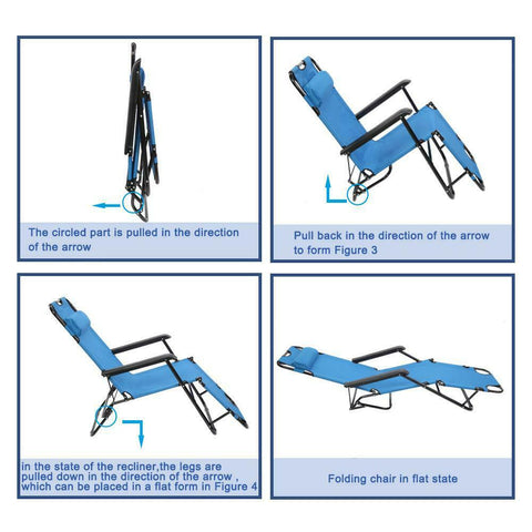 Folding Camping Bed Chair for Outdoor Hiking Camping Sleeping Pool