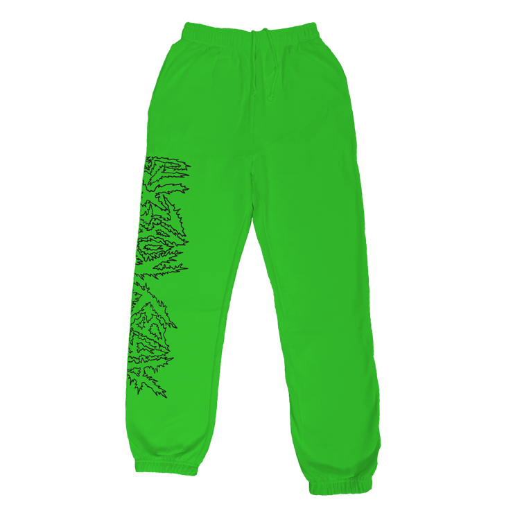 black and green sweatpants