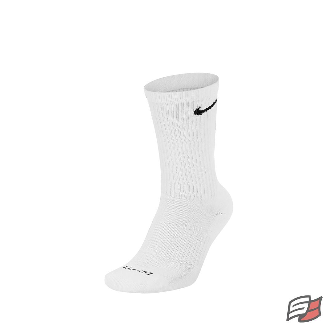 Nike Everyday Plus Cushion Crew Grey/Black Socks - 6 Pair Pack SX6897-063  Men's Large 8-12 