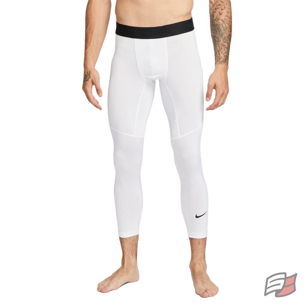 Nike Men's Pro Dri-Fit 3/4 Length Training Tights, White/Black, Medium :  : Clothing, Shoes & Accessories